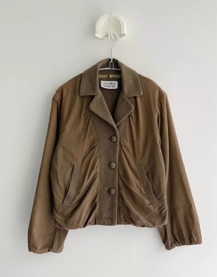 Maison Margiela Maison Margiela Vtg Milk-Tan Distressed Jacket Size XS / US 0-2 / IT 36-38 - 1 Thumbnail