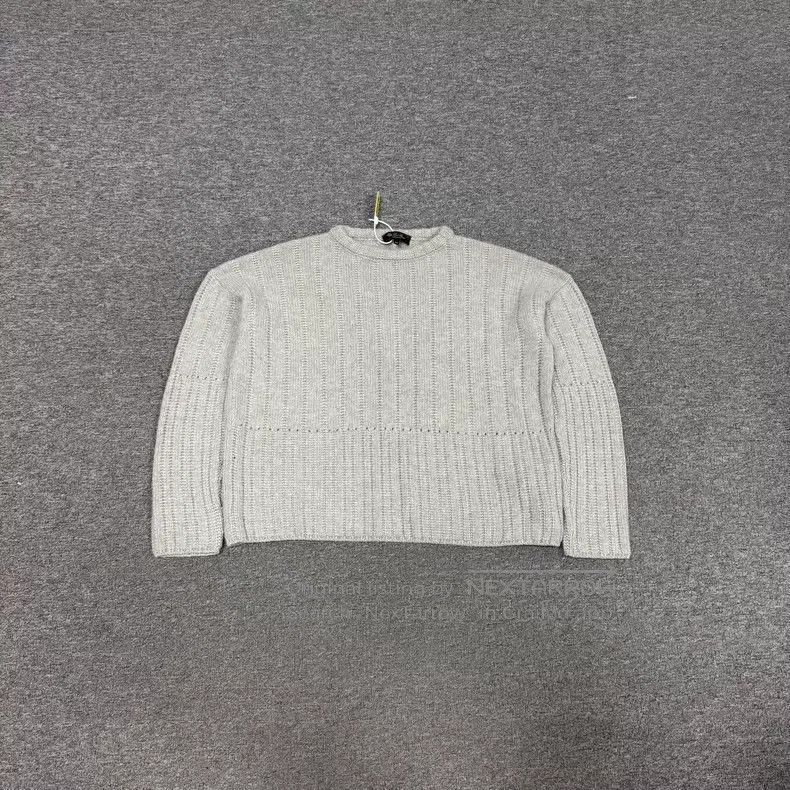 Loro Piana Loro Piana Light Gray Ribbed Crewneck Cashmere Sweater Size M / US 6-8 / IT 42-44 - 1 Thumbnail