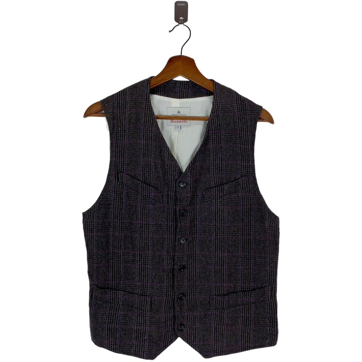Vintage VINTAGE HONNETE VETEMENTS DE TRAVAILS TARTAN VEST Size US M / EU 48-50 / 2 - 1 Thumbnail