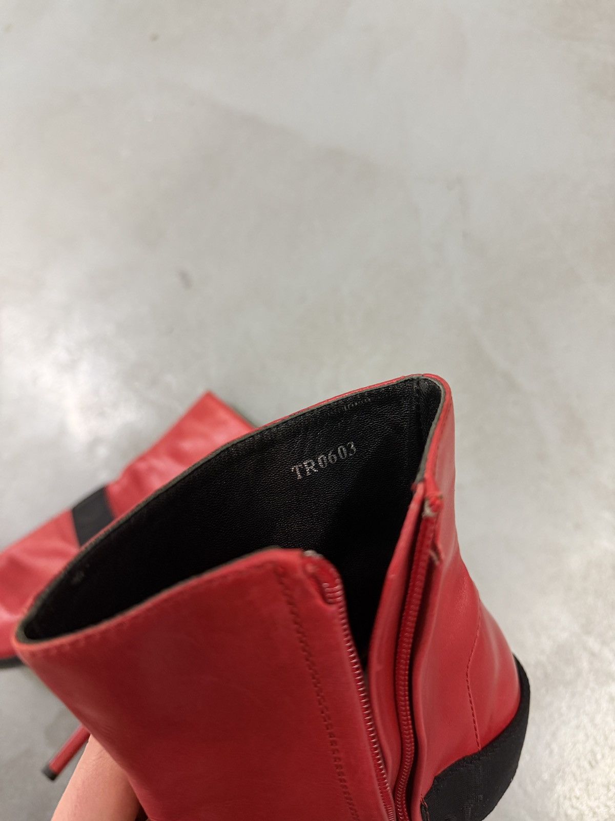 Dior Dior by John Galliano Red Leather Strap Ankle Boots Size US 9.5 / IT 39.5 - 18 Thumbnail