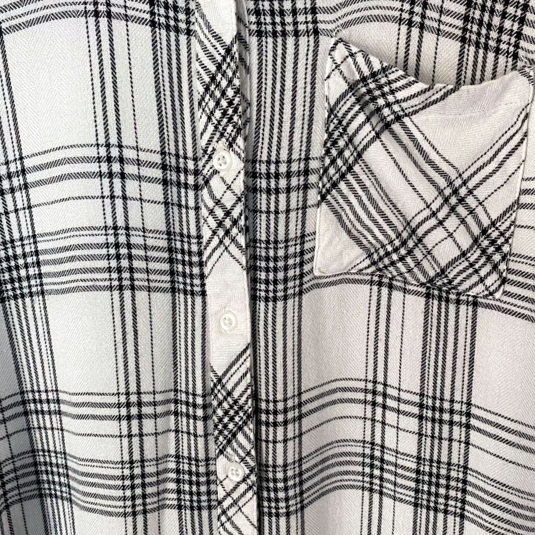 Rails VINTAGE Rails Hunter Plaid Button-Up Shirt Women's XS White Black Long-Sleeve Pocket Size XS / US 0-2 / IT 36-38 - 6 Thumbnail