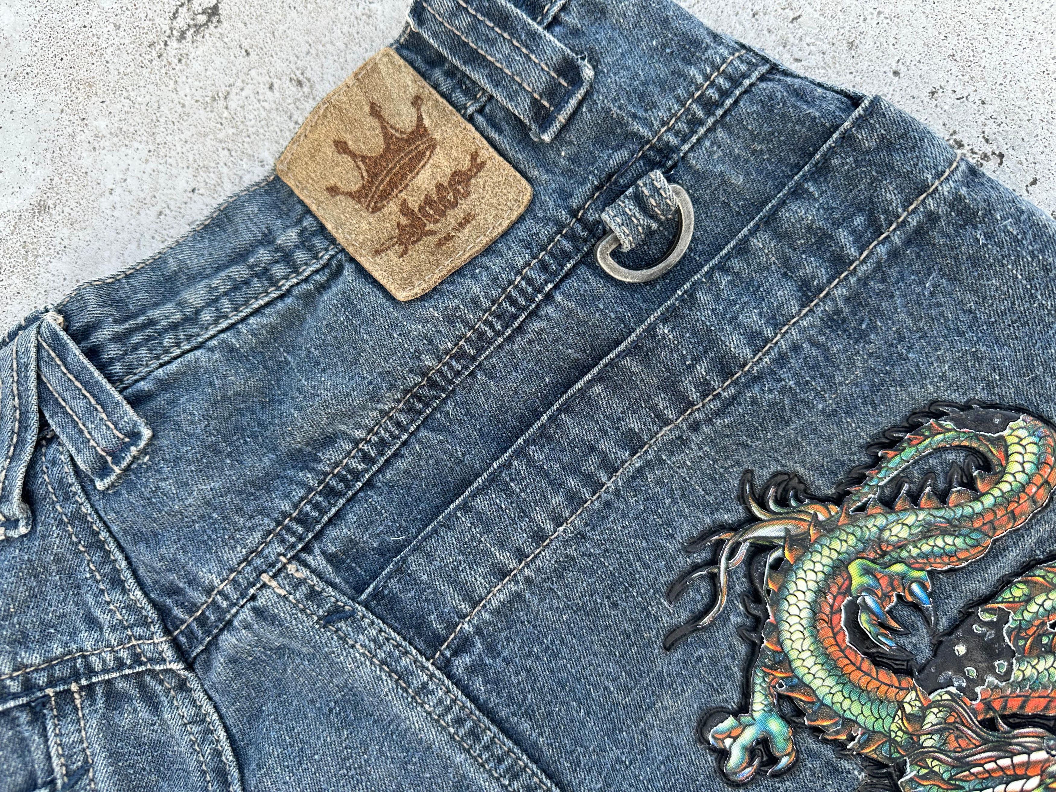 JNCO vintage jnco dragon jorts faded black Size US 28 / EU 44 - 5 Thumbnail