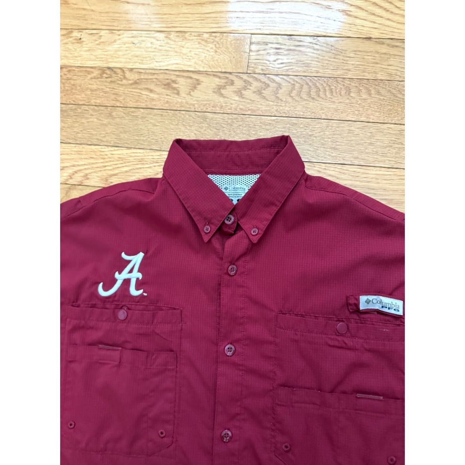 Vintage Columbia Shirt Mens M PFG Alabama Crimson Tide Vented Polo Short Sleeve Size US M / EU 48-50 / 2 - 4 Thumbnail
