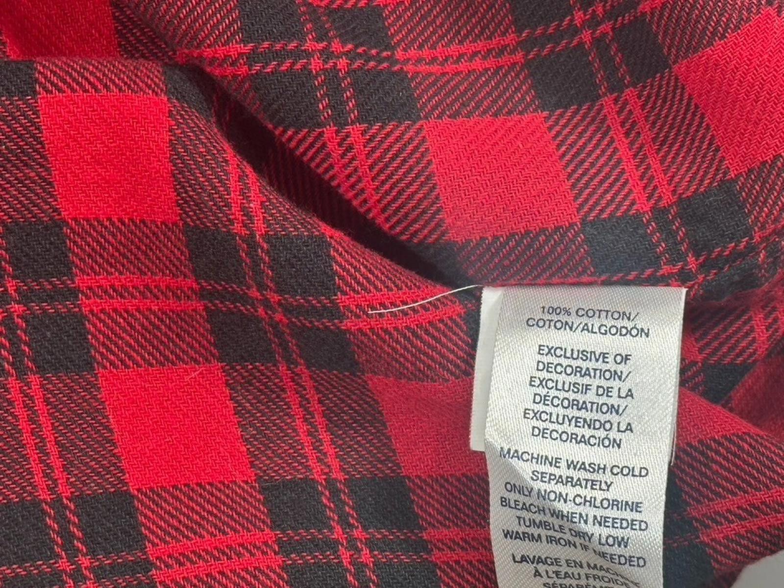 Chaps Chaps Men's Small Red Brushed Flanned Button Down Shirt Size US S / EU 44-46 / 1 - 10 Thumbnail