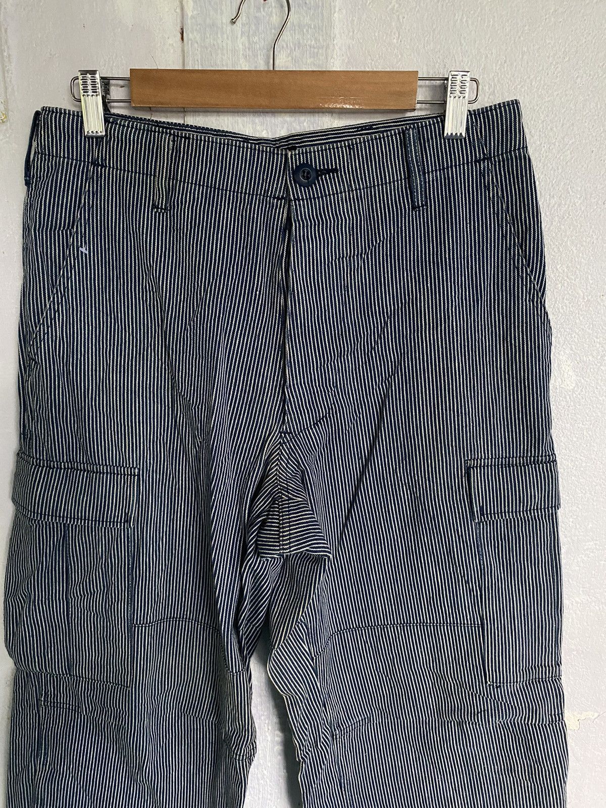 Octopus Octopus Army Cargo Blue Stripes Multiple Pocket Pants Size US 30 / EU 46 - 3 Thumbnail