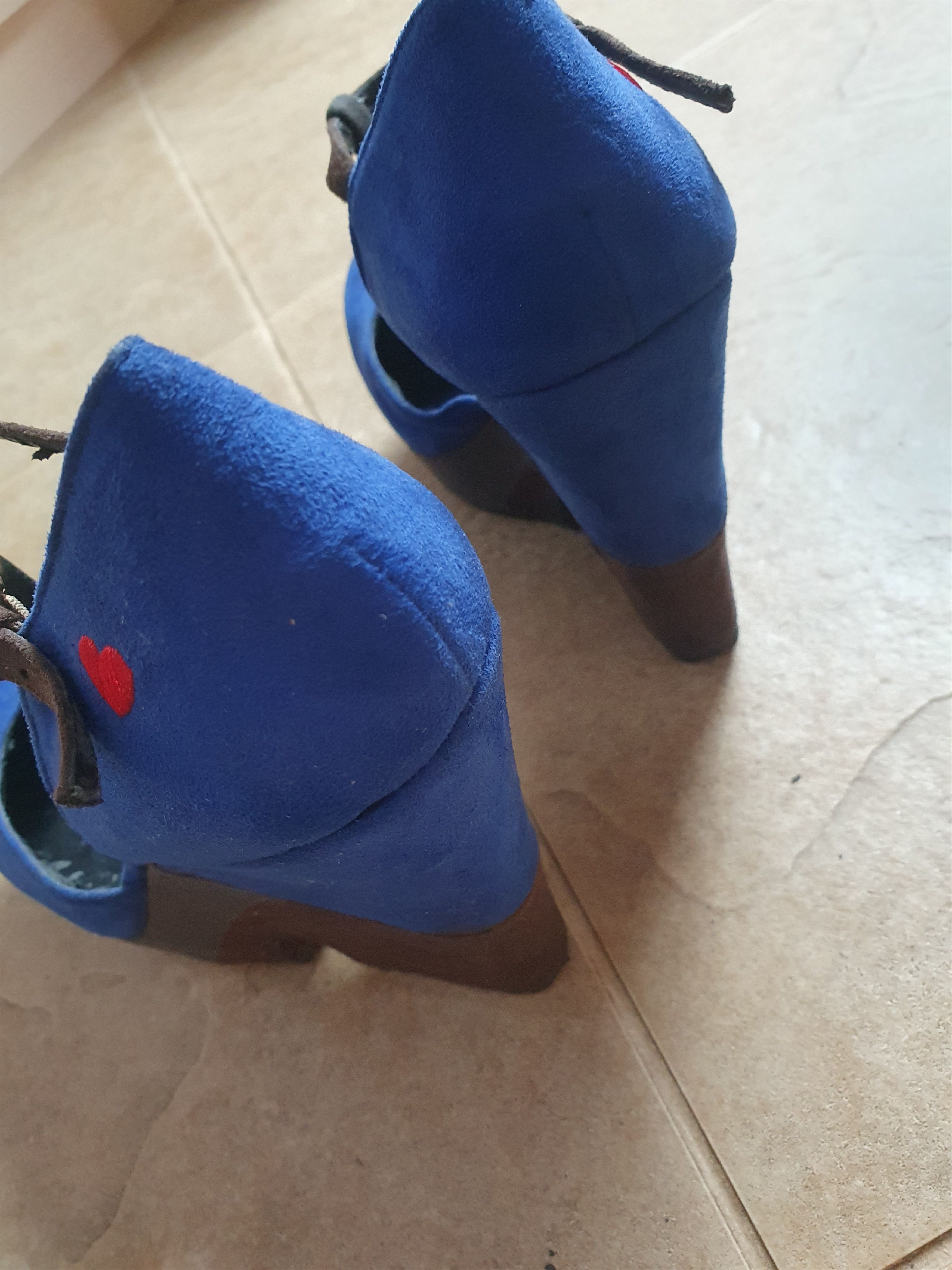 Moschino women's shoes Love Moschino blue platform shoes, size 38 Size US 7 / IT 37 - 3 Thumbnail