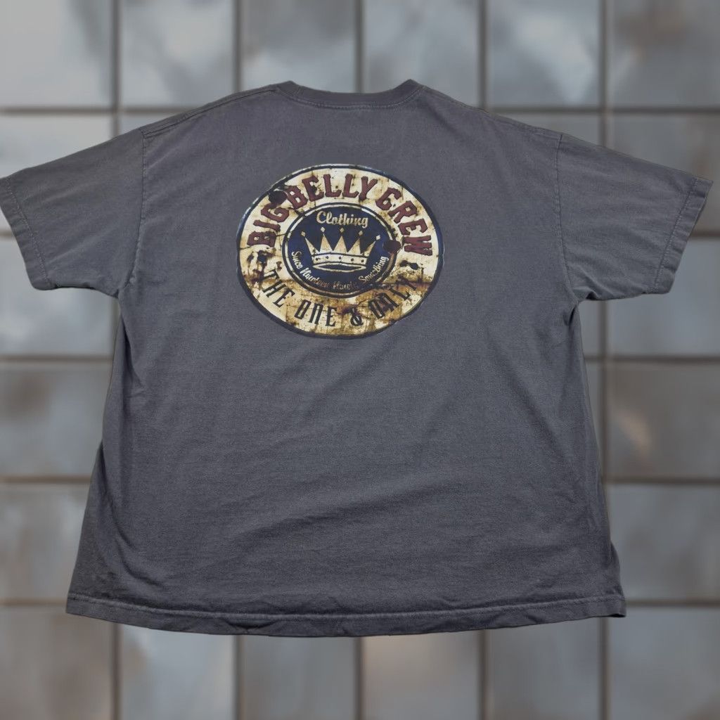 Vintage VINTAGE Alstyle Big Belly Crew Clothing Shirt Mens 2XL Graphic Tee Gray Crown Back Print Size US XXL / EU 58 / 5 - 1 Thumbnail