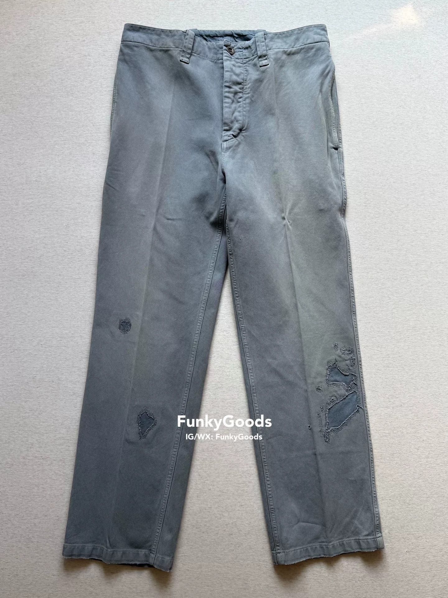 Visvim Visvim Gifford Distressed Light Blue Pants Size US 26 / EU 42 - 1 Thumbnail