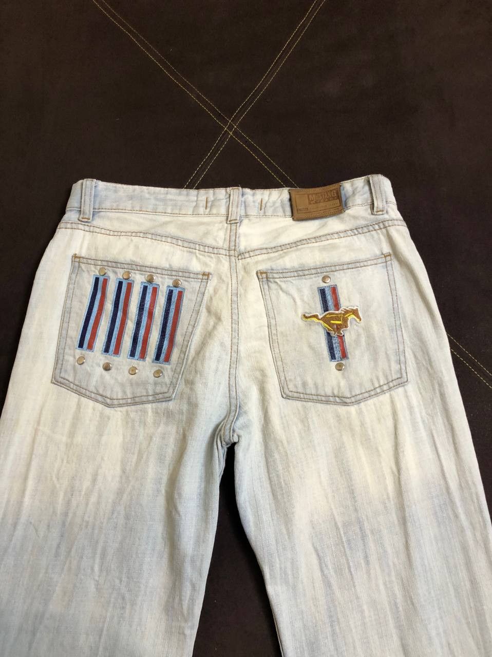 Mustang Men's Vintage MUSTANG Bootcut Button Fly Blue Jeans Size US 32 / EU 48 - 18 Thumbnail