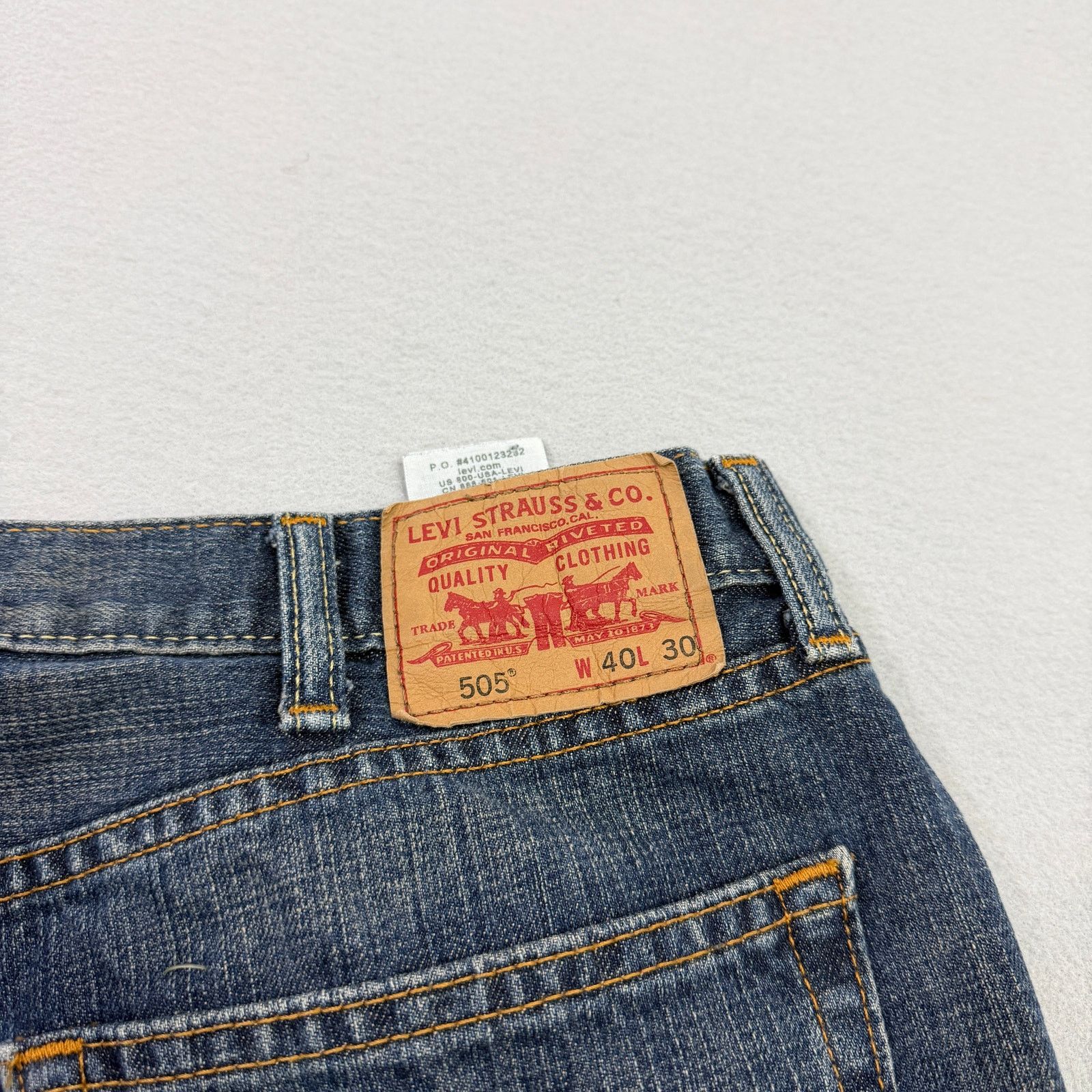 Levi's Vintage Levis 505 Jeans Men's 40x30 Blue Denim Straight y2k Size US 40 / EU 56 - 6 Thumbnail