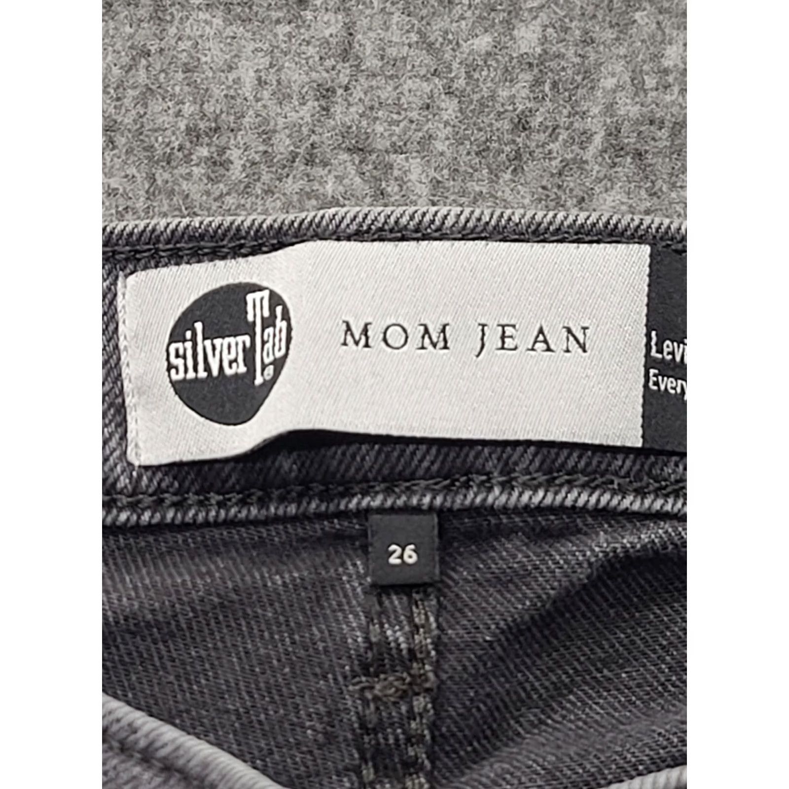 Levi's VINTAGE Levi's Silvertab Jeans Womens 26x27 Mom Skinny Fit Ankle Black Faded Grunge Y2K Womens Jeans Size 26" / US 2 / IT 38 - 2 Thumbnail
