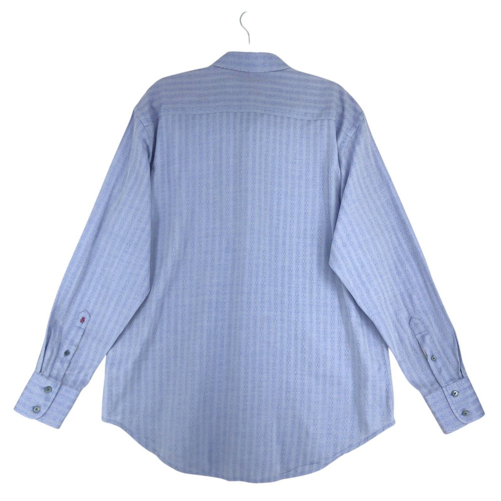 Robert Graham Robert Graham Shirt L Lilac Jacquard Stripe Button Contrast Size US L / EU 52-54 / 3 - 8 Thumbnail