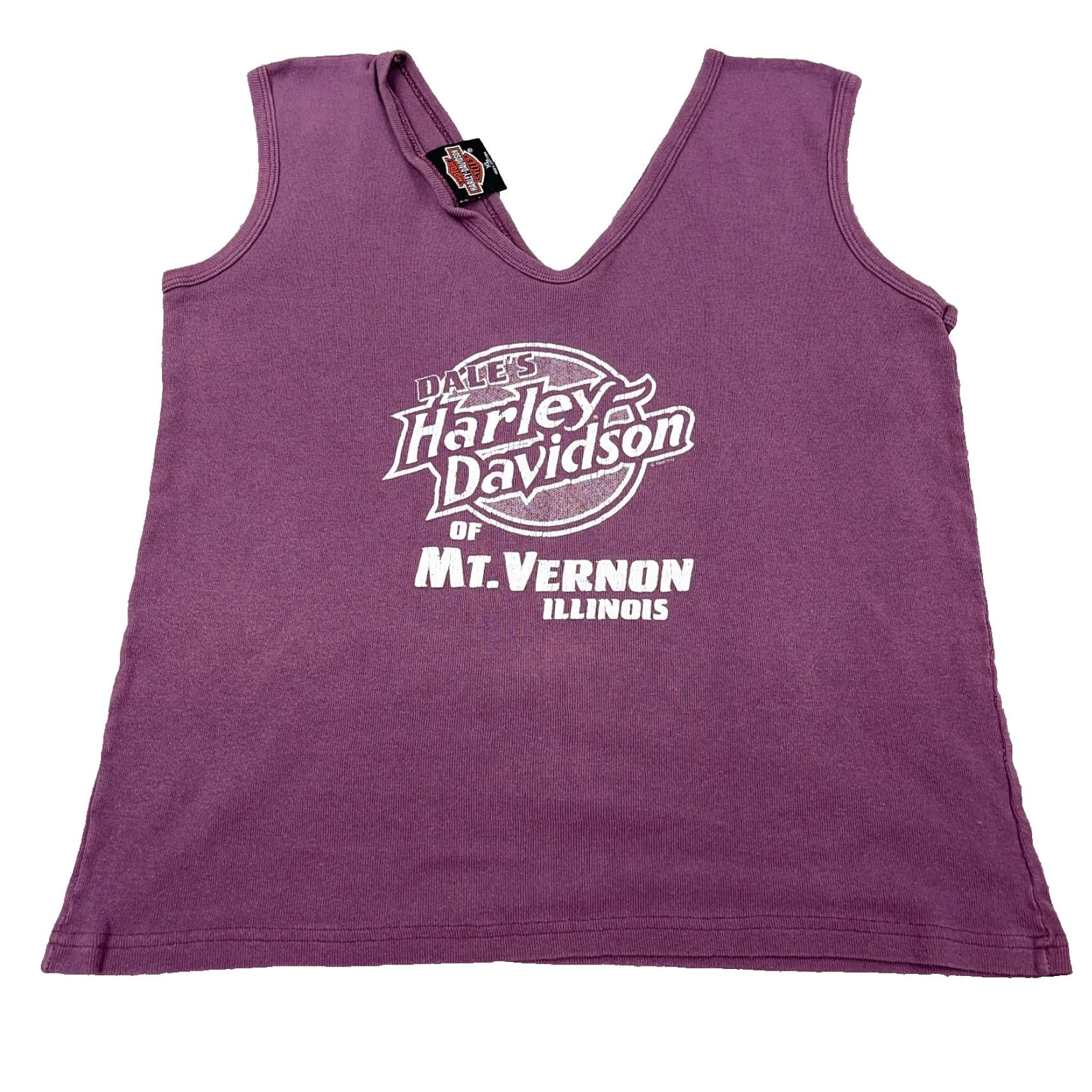 Harley Davidson VINTAGE Harley-Davidson Tank Top Women XL Purple 2000s Y2K Graphic Print Sleeveless Faded Eagle Size XL / US 12-14 / IT 48-50 - 2 Thumbnail