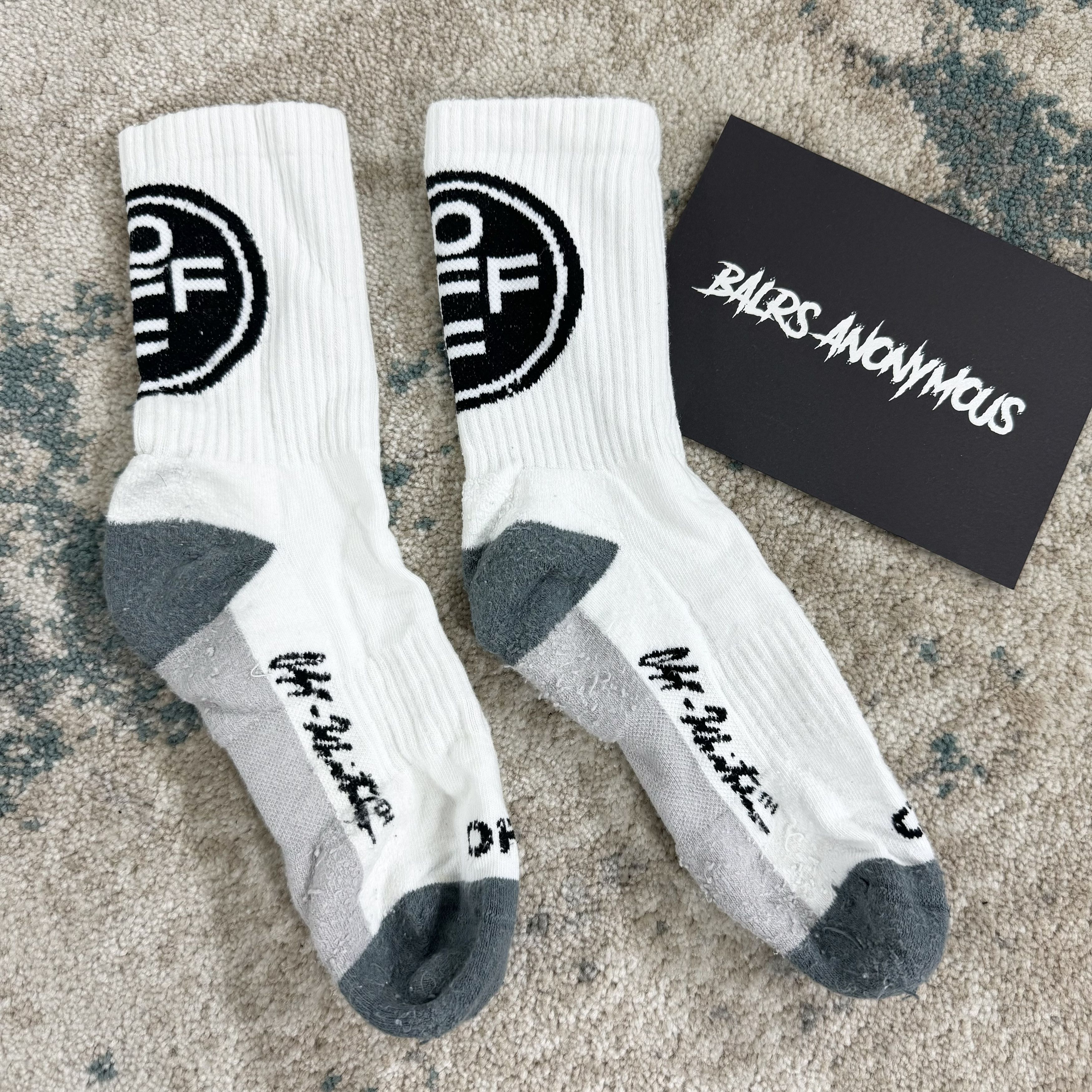 Off-White Off-White Logo Socks In White RRP £55 Size ONE SIZE - 1 Thumbnail