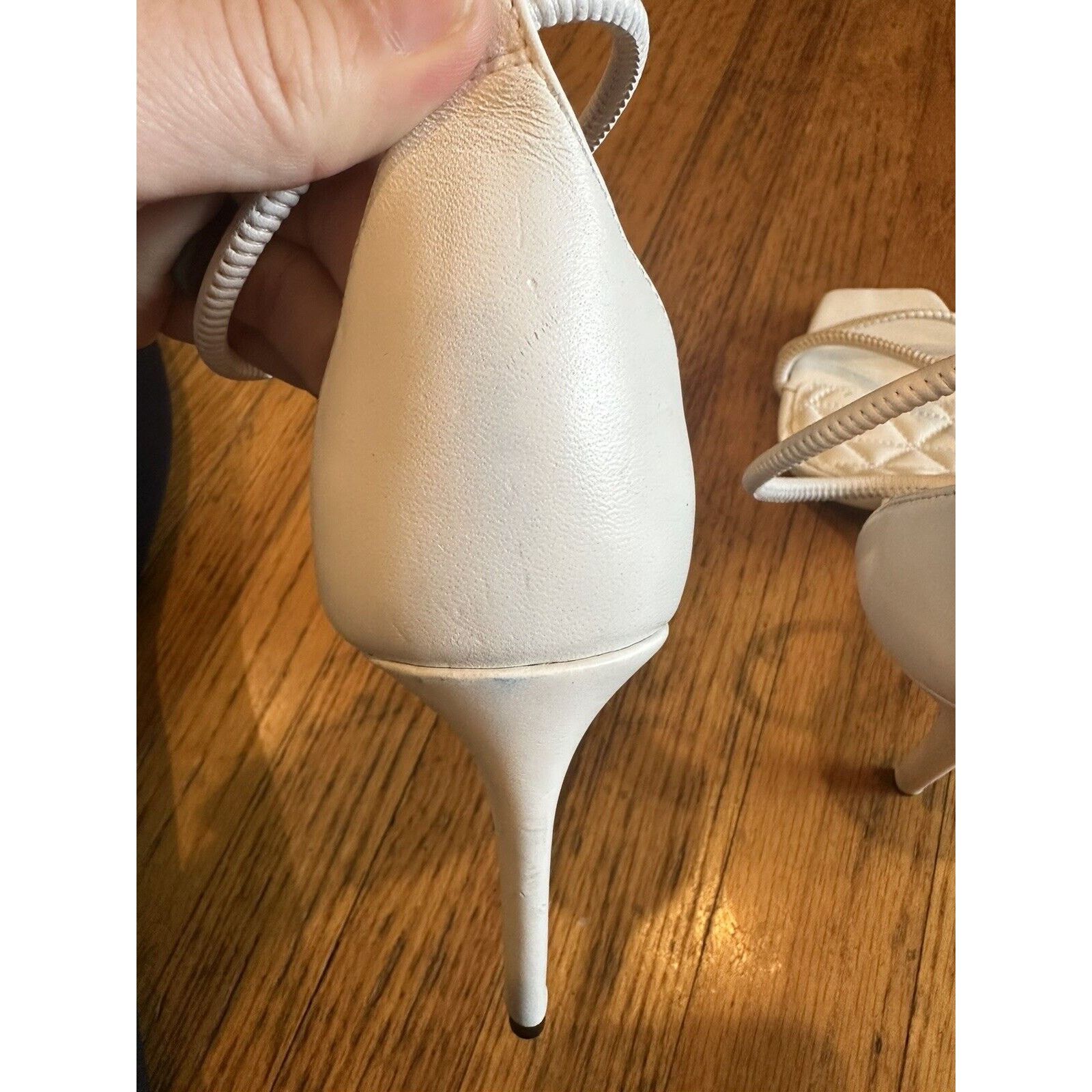 SCHUTZ SCHUTZ Gaiah Ankle Strap Sandals in White Leather Size 8 EUC Size US 8 / IT 38 - 10 Thumbnail