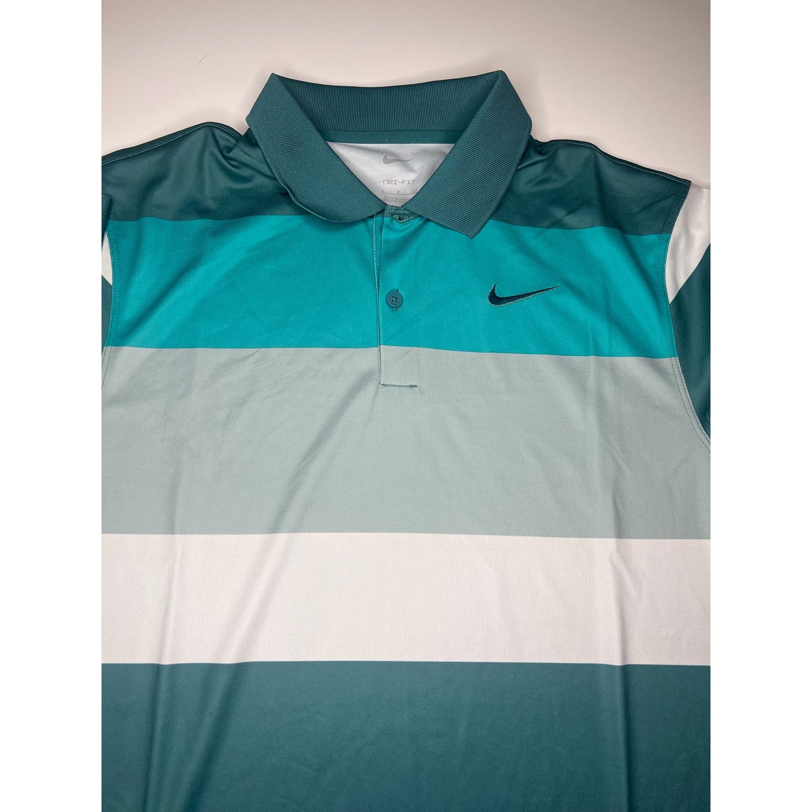 Nike Nike Victory Dri-FIT Golf Polo Bold Stripe Green Teal Size US S / EU 44-46 / 1 - 3 Thumbnail