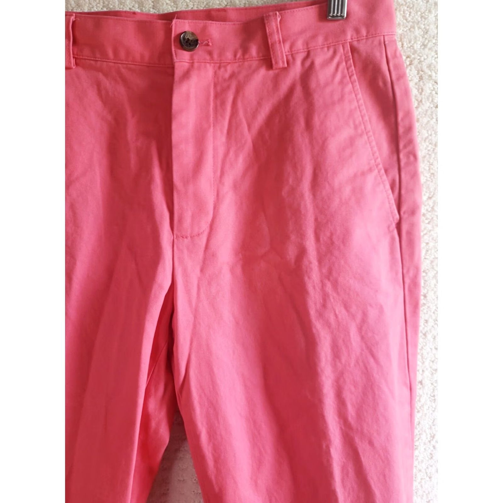 Brooks Brothers Brooks Brothers 346 Mens Chino Pants Size 32x30 HOT PINK Mid Rise Straight Golf Casual Comfort Pockets Flat Front Zip Size US 32 / EU 48 - 4 Thumbnail