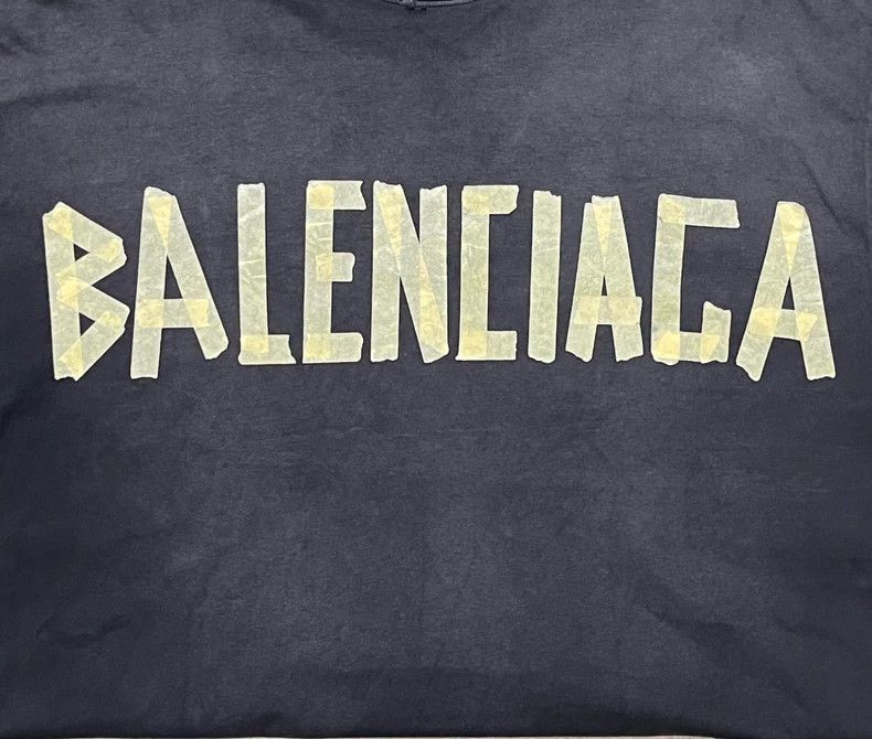 Balenciaga Balenciaga SS24 Taped monogrammed Logo printed Jersey crewn Size US S / EU 44-46 / 1 - 4 Thumbnail