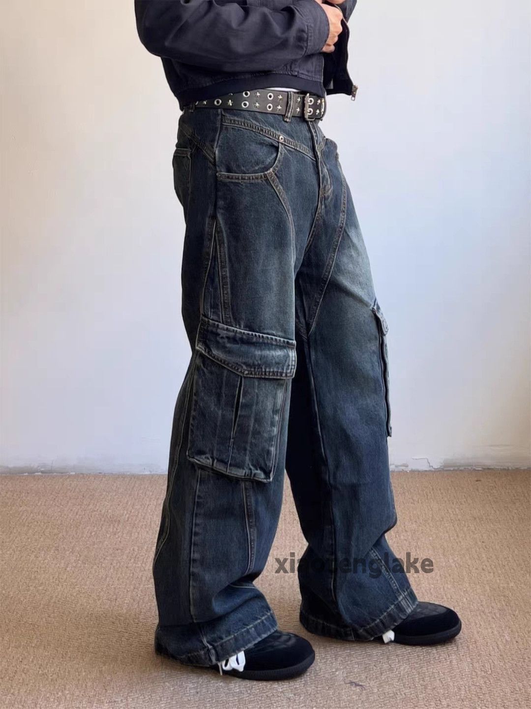 Jean Zx utility skate hiphop cargo loose baggy cargo jeans Size US 33 - 2 Thumbnail