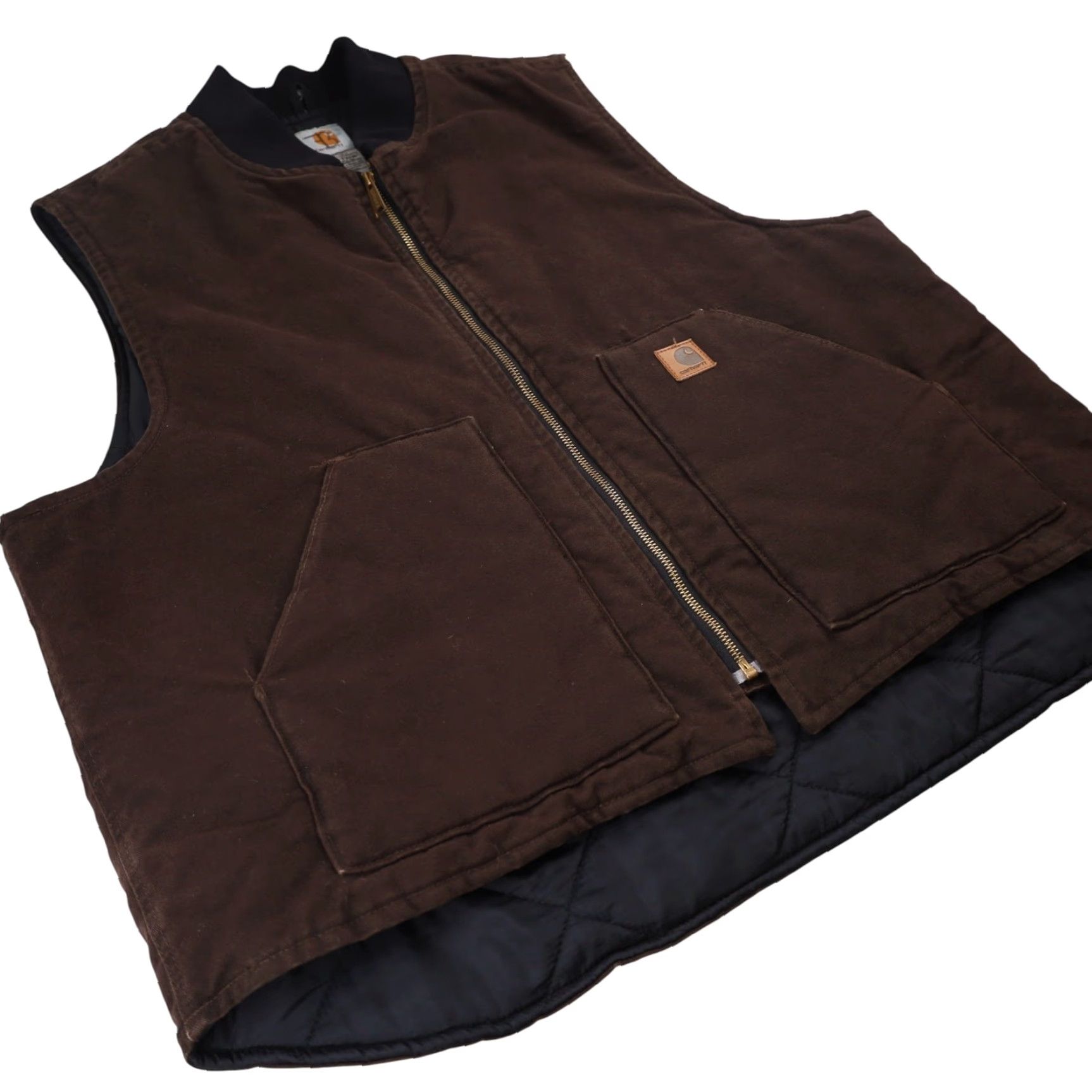 Carhartt VINTAGE Carhartt V02 DKB Quilted Canvas Work Vest Mens XXL Brown Size US XXL / EU 58 / 5 - 4 Thumbnail