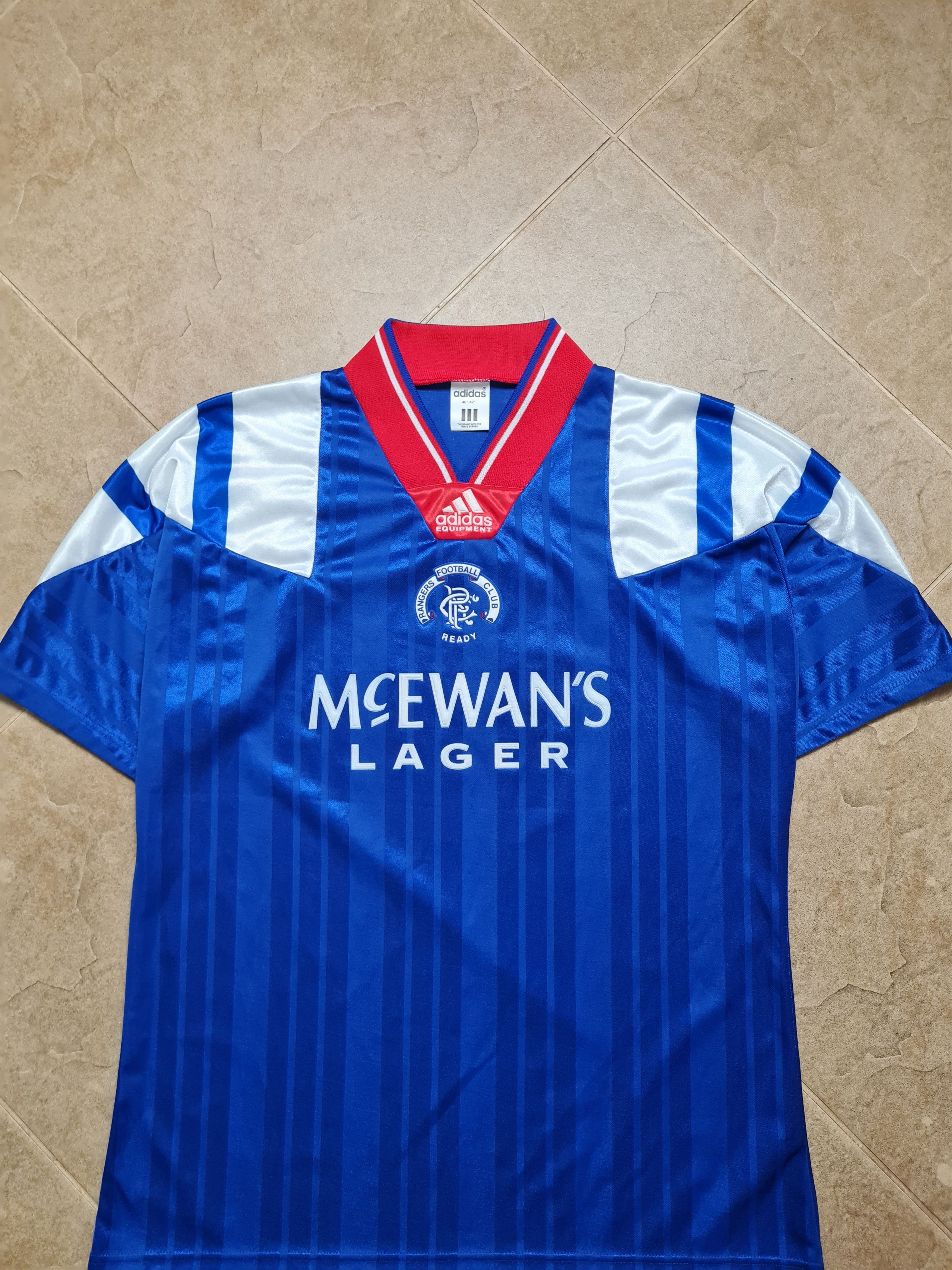 Adidas GLASGOW RANGERS 1992/1994 HOME SHIRT FOOTBALL SOCCER ADIDAS Size US M / EU 48-50 / 2 - 2 Thumbnail