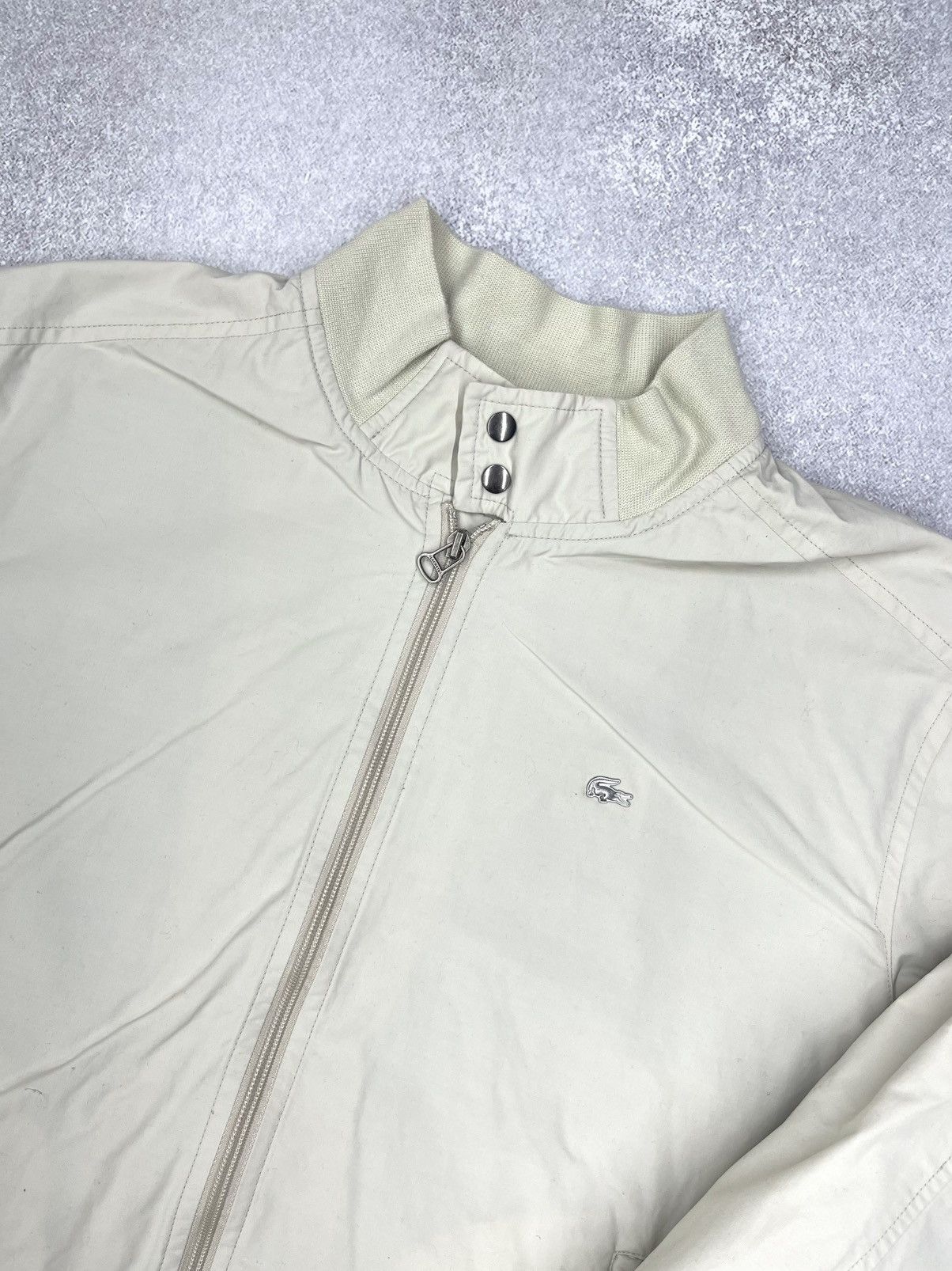Lacoste Vintage Lacoste 90s Bomber Jacket Beige Metal Logo Crokodile Size US L / EU 52-54 / 3 - 4 Thumbnail