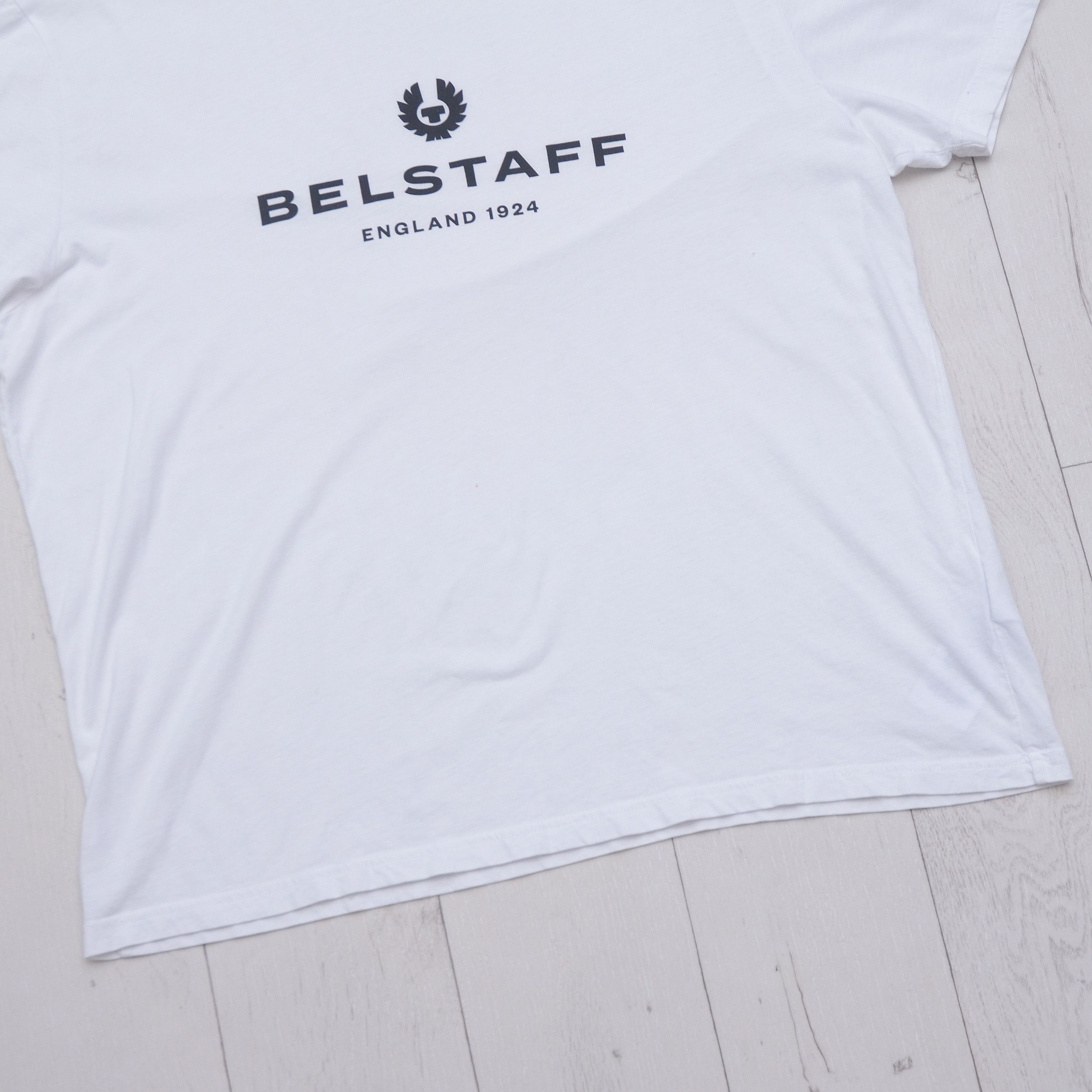 Belstaff Belstaff White Tee T-shirt Big Logo England size XXL Size US XXL / EU 58 / 5 - 3 Thumbnail