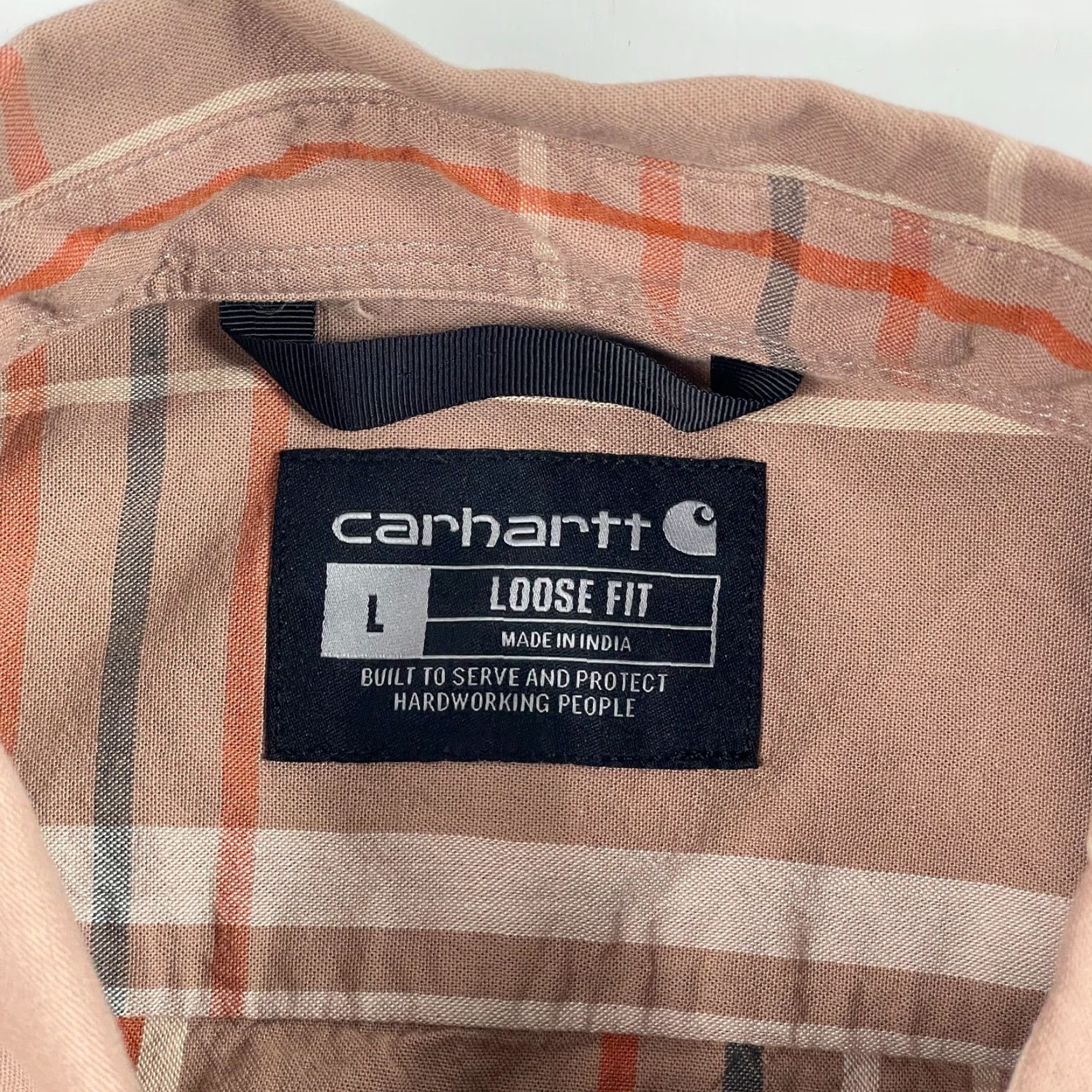 Carhartt VINTAGE Carhartt Shirt Mens Large Orange Relaxed Short Sleeve Button Up Hiking Outdoors Size US L / EU 52-54 / 3 - 7 Thumbnail