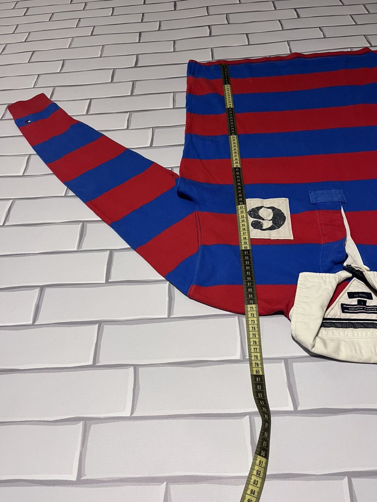 Tommy Hilfiger Tommy Hilfiger Vintage Rugby Polo Red Blue L Size US L / EU 52-54 / 3 - 7 Thumbnail