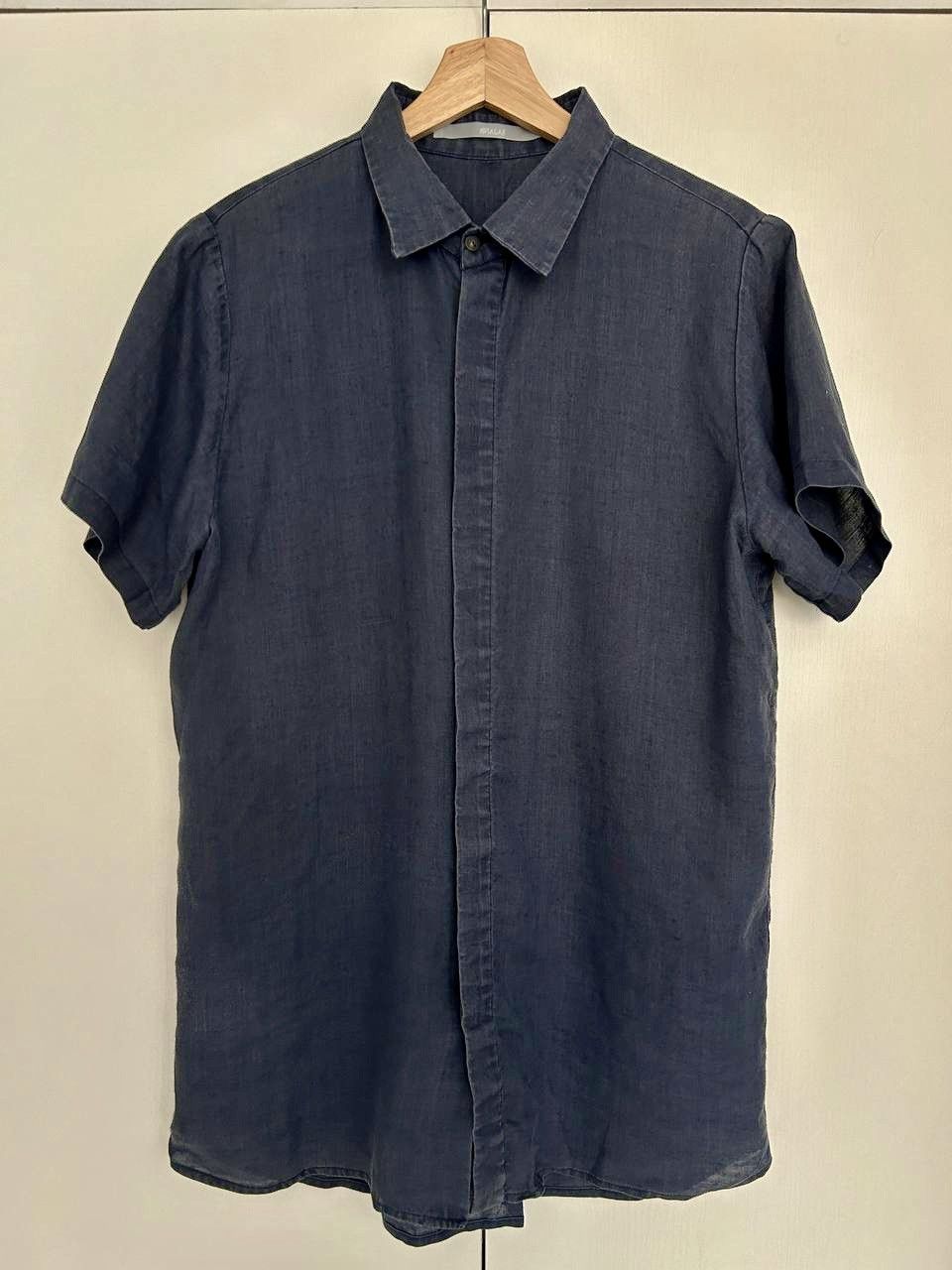 The Viridi-anne Avialae Artisanal Washed Ramie Buttoned Navy Shirt Size 3/M Size US M / EU 48-50 / 2 - 1 Thumbnail