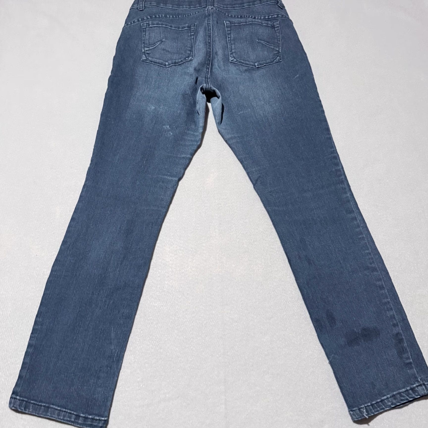 Jones New York Jones New York Stretch Denim Jeans Women Blue Dark-Wash Zip-Fly Straight-Leg 12 Size 34" / US 12 / IT 48 - 5 Thumbnail
