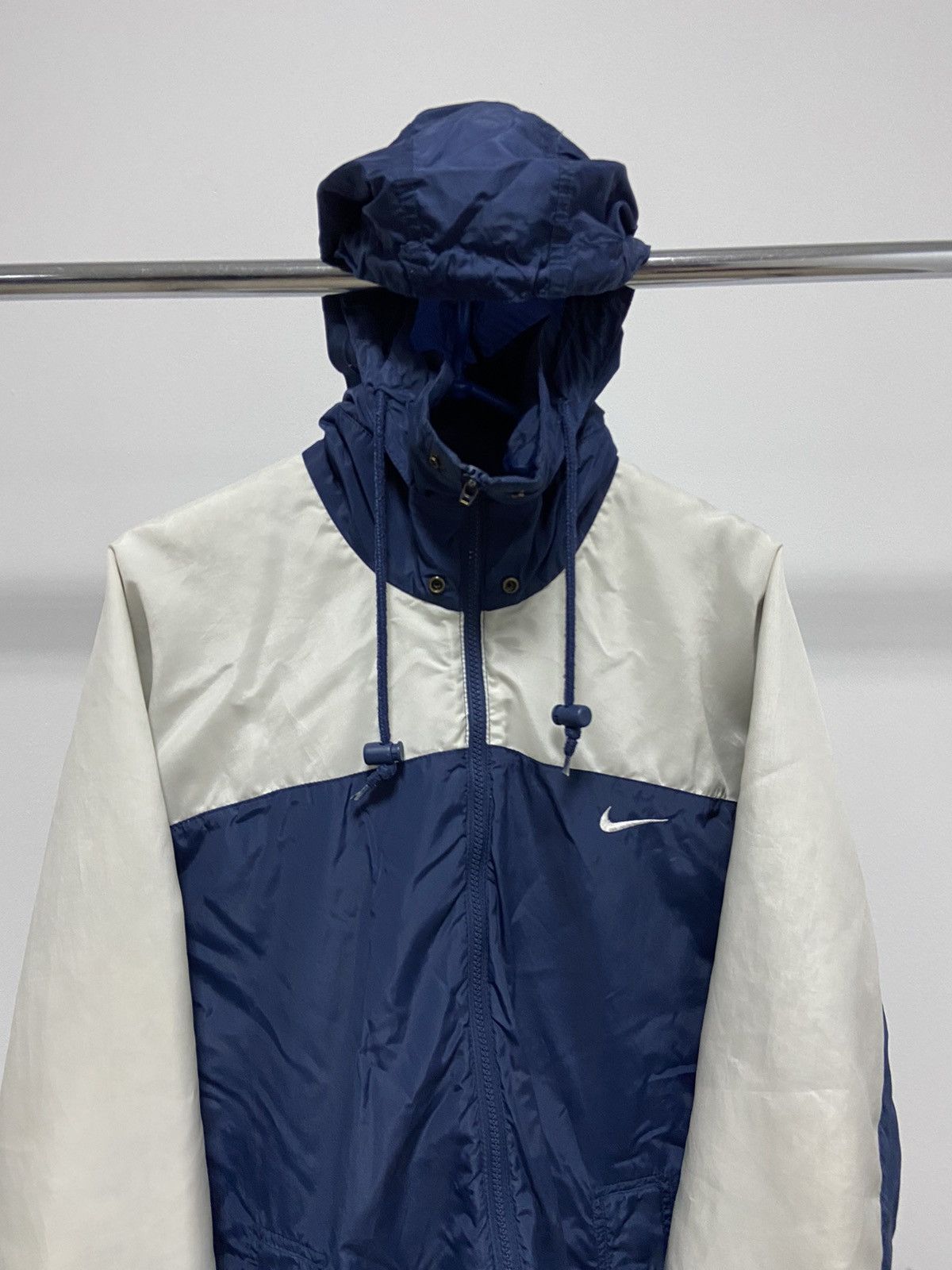 Nike × Vintage Nike Jacket Big Swoosh Logo Vintage Y2K Style Nylon Size US XL / EU 56 / 4 - 3 Thumbnail