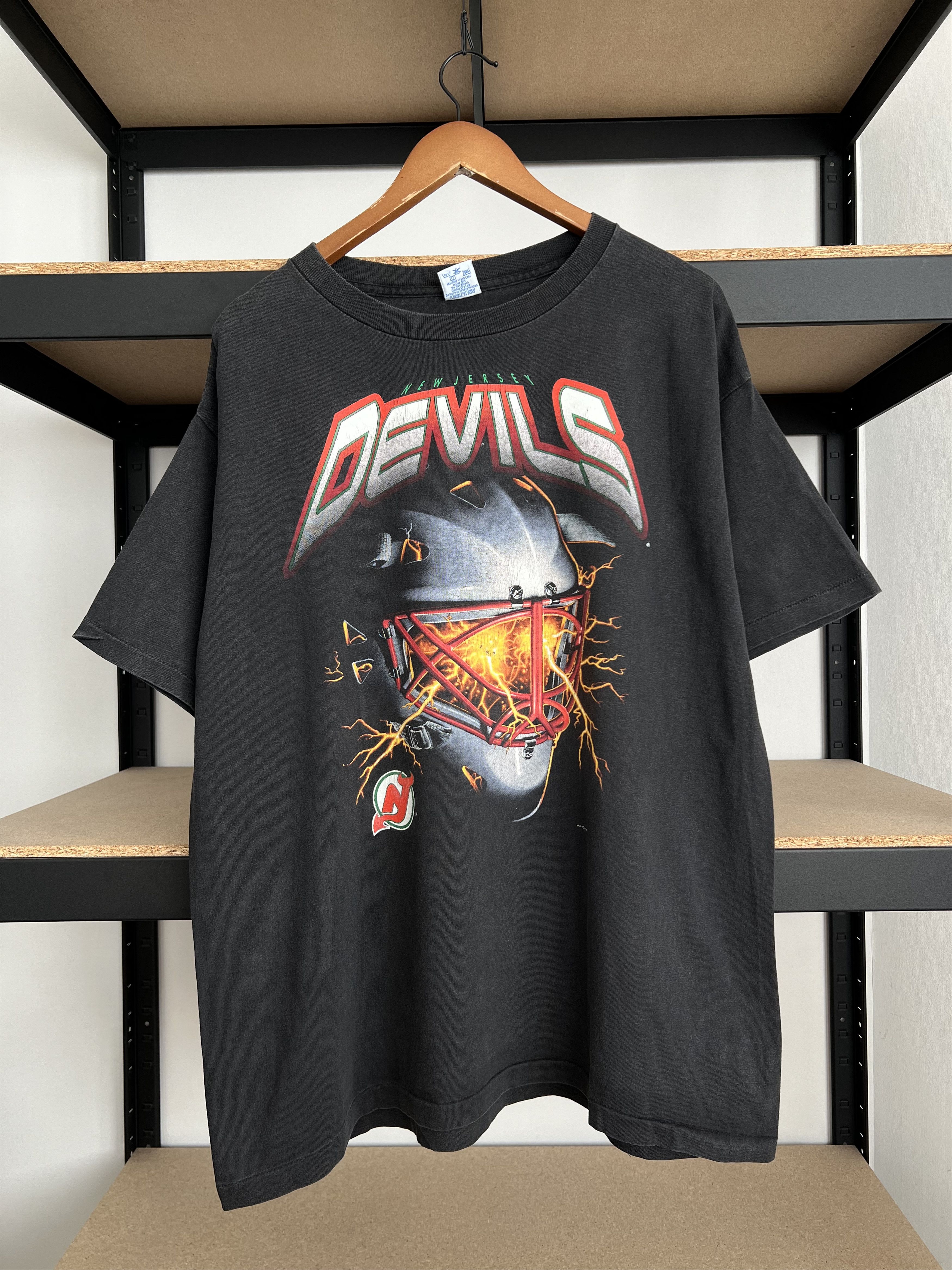 NHL Vintage 1993 New Jersey Devils NHL Salem Black T-shirt Size US L / EU 52-54 / 3 - 2 Thumbnail