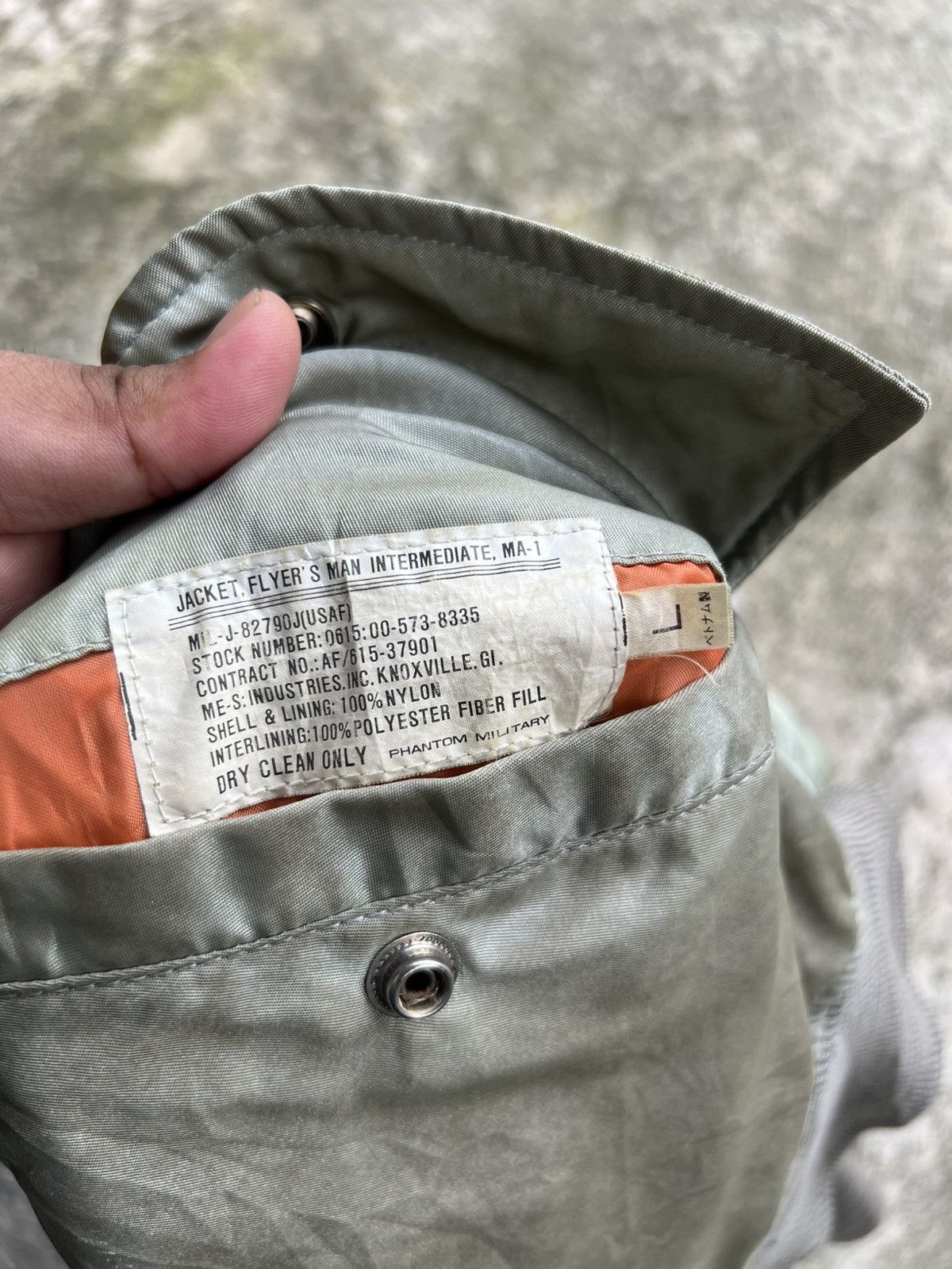 Vintage “VINTAGE” TRASHED MAN INTERMEDIATE MA-1 BOMBER JACKET Size US L / EU 52-54 / 3 - 22 Thumbnail