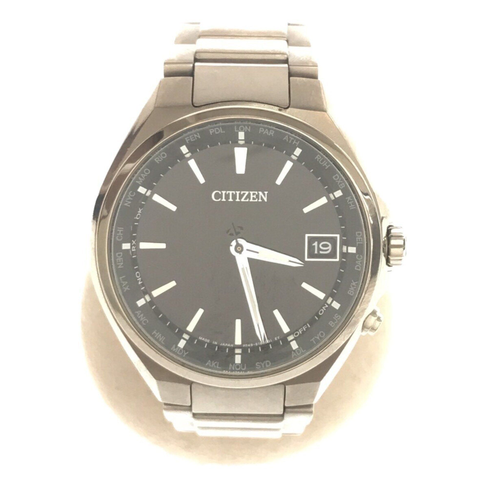 image of Citizen Watch Atessa Eco-Drive Radio Solar H149-S118921 Silver Watch Men's Stainless Steel Itnv6Yvj