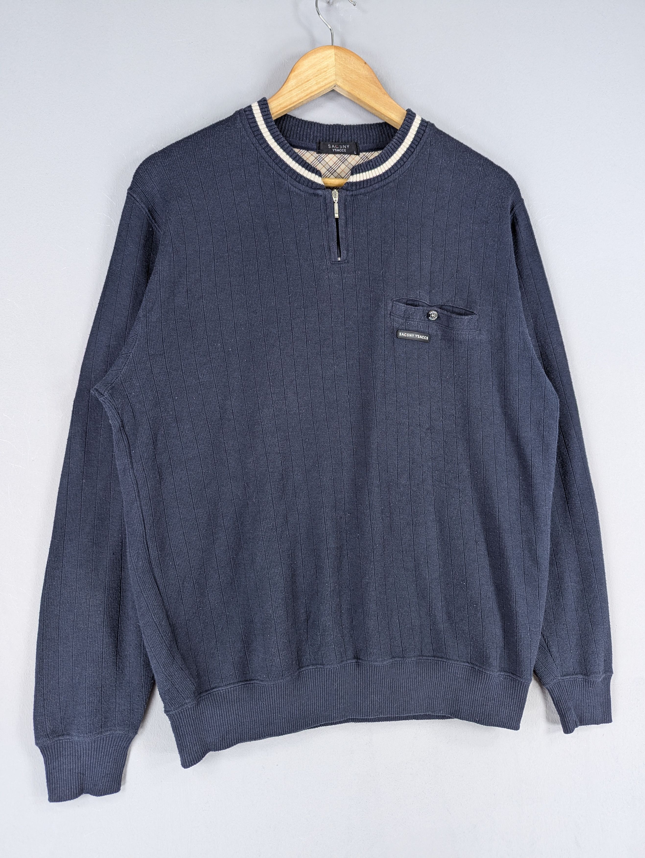 Yohji Yamamoto Vintage Sacsny Y'saccs Yohji Yamamoto Halfzip Sweatshirt Size US M / EU 48-50 / 2 - 3 Thumbnail
