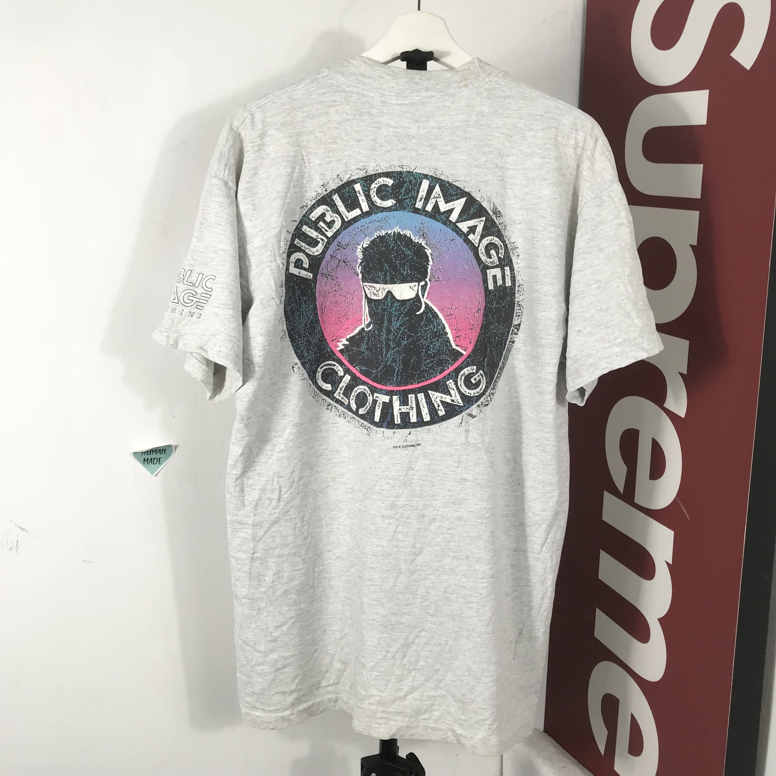 Vintage Vintage 90s Public Image Clothing Surf Skate Shirt Size US L / EU 52-54 / 3 - 1 Thumbnail