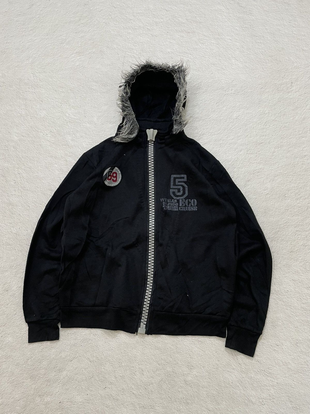 Hysteric Glamour 2000s Hysteric Poem Hooded Faux Fur Grey Y2K Japanese If6was Size US L / EU 52-54 / 3 - 1 Thumbnail