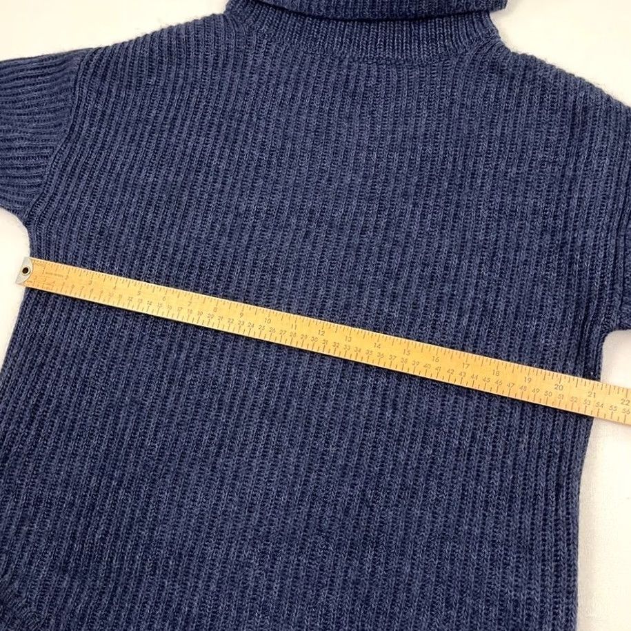 Barbour VINTAGE Barbour Hall Roll Collar Sweater Womens Size 14 Wool Alpaca Blue Turtleneck Prep Size XL / US 12-14 / IT 48-50 - 6 Thumbnail