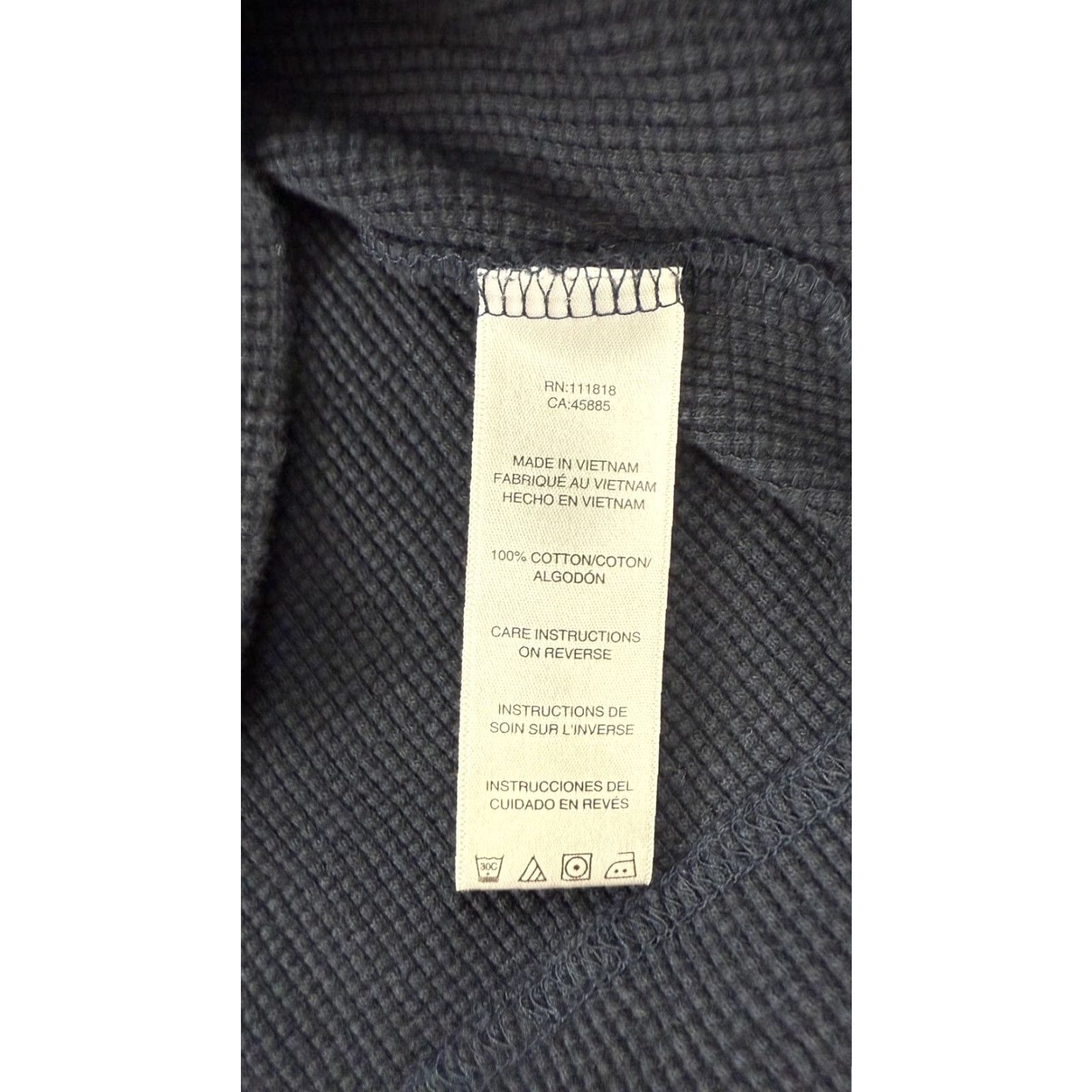 Michael Kors Michael Kors Sweater Mens Large Navy Blue Shawl Collar Waffle-Knit Pullover Casual Size US L / EU 52-54 / 3 - 5 Thumbnail