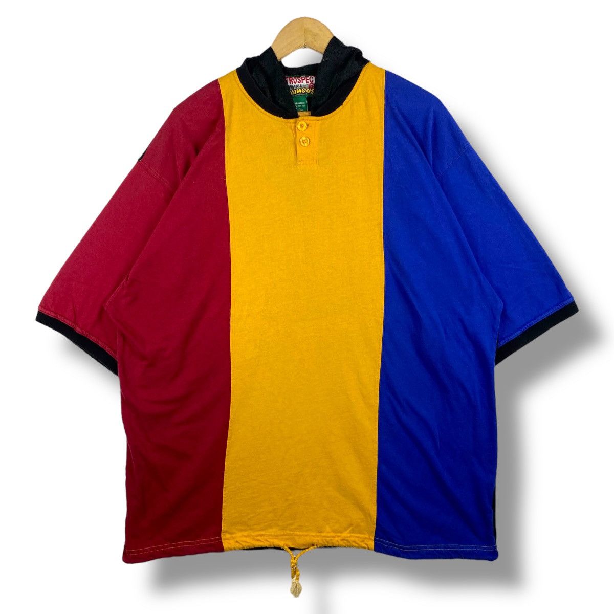 Vintage Vintage 90's UMUNGUS Introspect Multicolour Hooded Pullover Size US XL / EU 56 / 4 - 1 Thumbnail