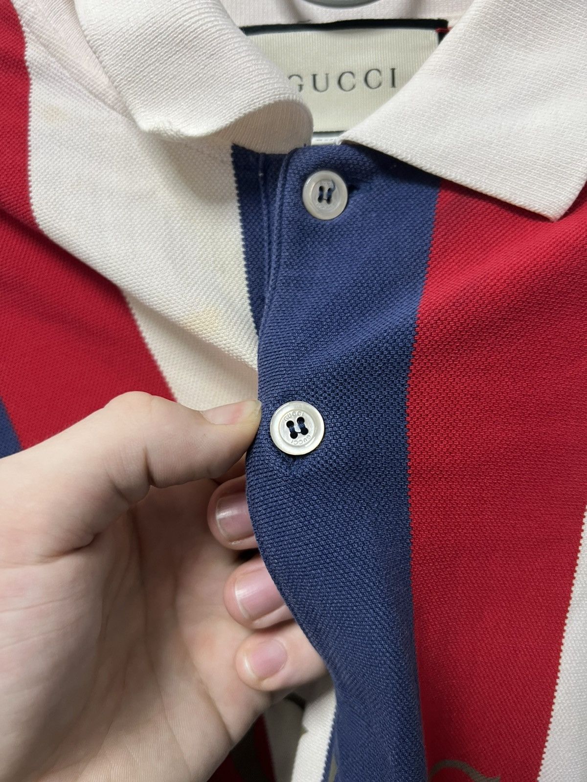 Gucci Gucci Polo T-Shirt Big Logo Size US L / EU 52-54 / 3 - 6 Thumbnail