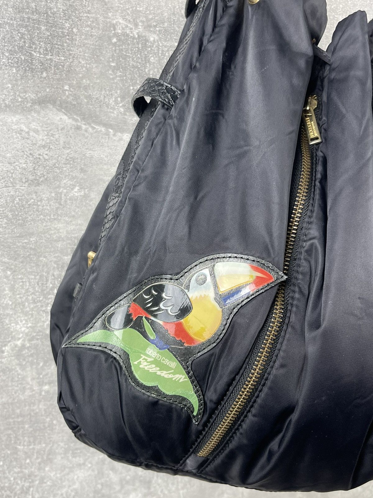 Roberto Cavalli Roberto Cavalli Freedom Y2K Nylon Bag Toucan Zip Pockets Size ONE SIZE - 9 Thumbnail