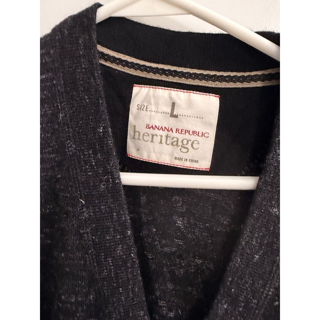 Banana Republic Banana Republic Cardigan harcoal Leather Elbow Patch Size US L / EU 52-54 / 3 - 2 Thumbnail