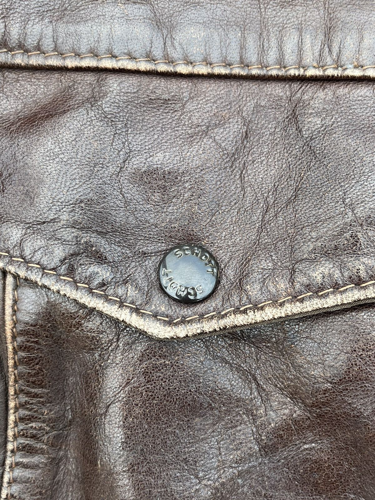 Schott Schott Leather Jacket G1 Flight Bomber Sherpa brown Size US XS / EU 42 / 0 - 5 Thumbnail