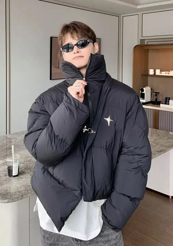 VIBE Winter design loose jacket coat high neck Size US L / EU 52-54 / 3 - 8 Thumbnail