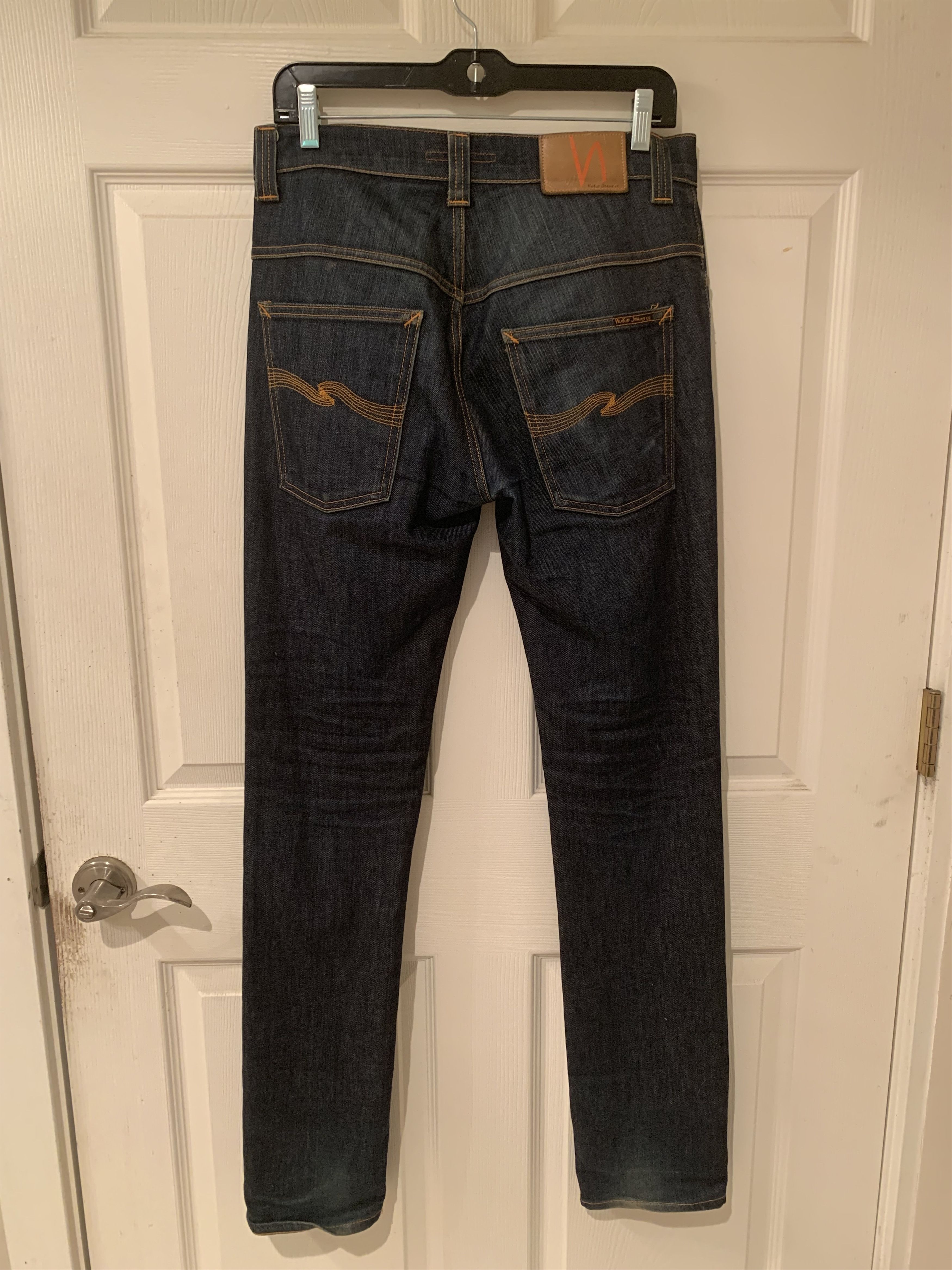 Nudie Jeans Nudie Thin Finn 31x34 Dark Wash Indigo Size US 31 - 6 Thumbnail