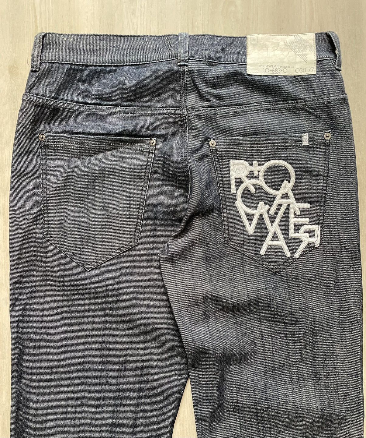 Rocawear VTG Y2K Rocawear Jeans Baggy Hip Hop Dark Wash Sz 36 Size US 36 / EU 52 - 2 Thumbnail