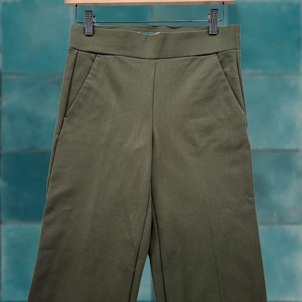 Loft LOFT Dress Pants Womens XS Green Ponte Straight Leg Pull On Stretch Career NWT Size 26" / US 2 / IT 38 - 1 Thumbnail