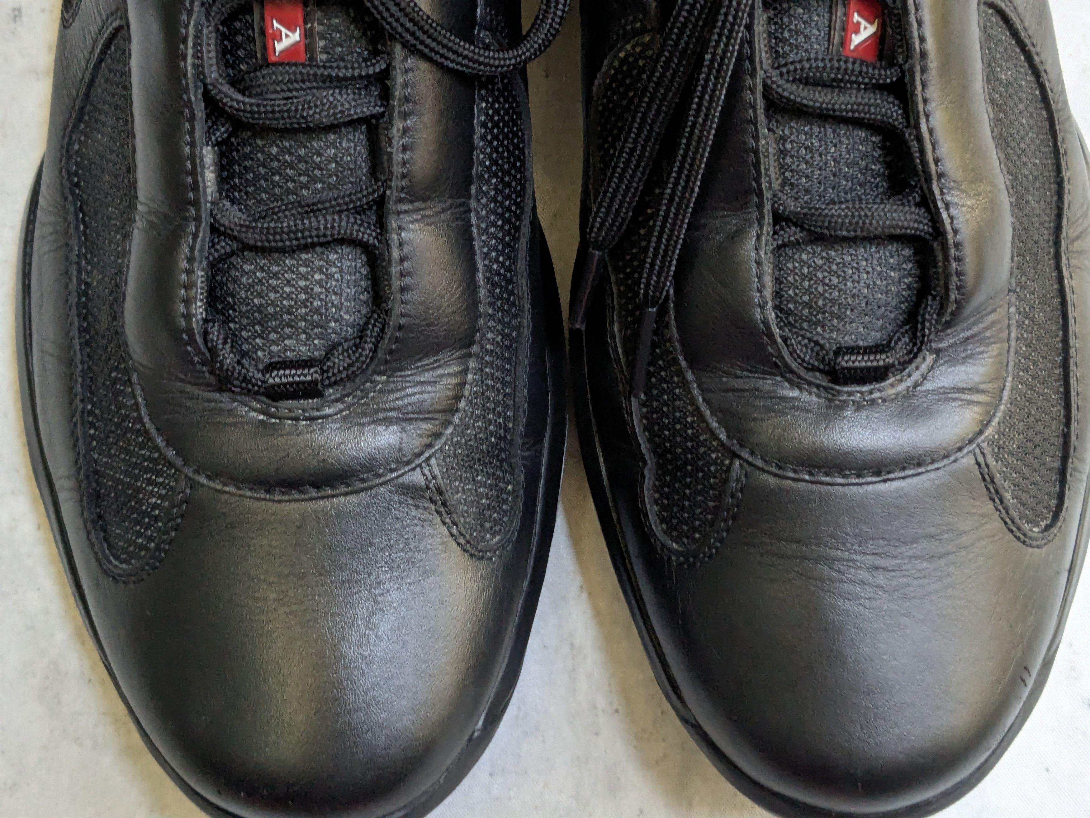 Prada Prada America's Cup Sneakers Black Red 11 Low Tops Leather Size US 11 / EU 44 - 3 Thumbnail